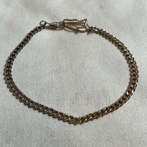 Chocker style necklace with silver and gold tones